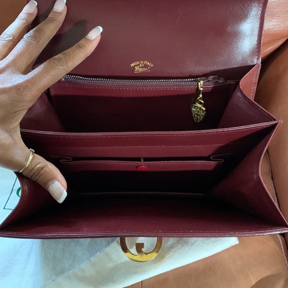 ❤️💋VALENTINES DAY SALE💋❤️ Classy Vintage GUCCI Top Handle/Adjust Shoulder Bag - Picture 11 of 17